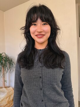 マッシュバング × ニュアンスパーマ