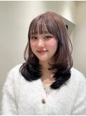 前髪ローライト×裾カラーで垢抜けハイトーン♪