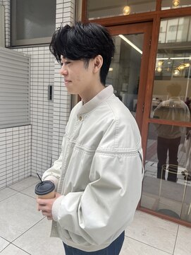 ノイ(noii) メンズ/センターパート/フェザー/黒髪メンズ/センター分け