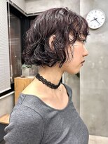 テトヘアー(teto hair)&nbsp;ボブパーマ　くるくるウェーブ　暖色カラー　