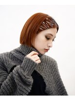 ヴァーディ オモテサンドウ(Vardy omotesando)&nbsp;orange/オレンジブラウン ボブ ハイトーン ブリーチ モード