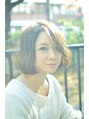 オーブ ヘアー コト 京都北山店(AUBE HAIR koto) 天気が良かったので外で撮影。重さを残したボブスタイル