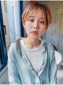 人気透明感カラーに似合うマッシュショート