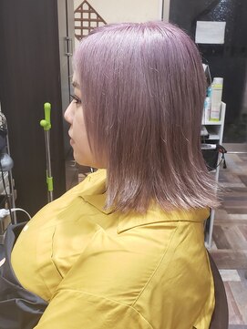 サムブリッジ(SOMEBRIDGE) ★ヌーディーミルクティーピンクの外ハネボブ【SOMEBRIDGE】