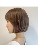 【Chill】大人かわいいピンクベージュクールショートマッシュ