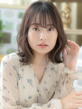 カバーヘア ブリス 川口(COVER HAIR bliss) イヤリングカラー小顔くせ毛風くびれミディTa1川口20代30代40代