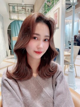 ロンドルーチェ 心斎橋(Lond luce) ダークアッシュ/ミディアムレイヤーカット［髪質改善/縮毛矯正］