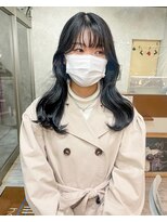 ミニム ヘアー(minim hair)&nbsp;【minim×高橋】顔まわりレイヤー×ブルーブラック