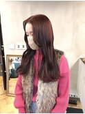 ブリーチなしのcherry pink!