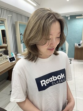 アッシュ 下北沢店(Ash) ハイトーンくすみベージュのくびれヘア