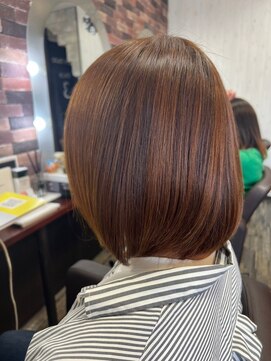 ヘアー リードレス(hair Re:dress) 30代40代ナチュラルボブミディアムブラウンカラー