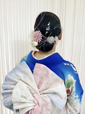 お着物や帯に合ったヘアメイクとヘアセットが大人気♪大切な日のお支度はBRUSHにお任せください！