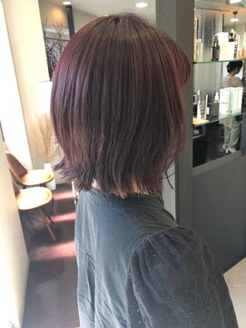 ローレン(LOREM) くすみピンク/こっくりカラー/ショートボブ/大人ガーリー/透明感