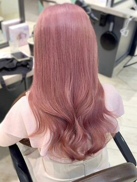 ユーフォリア 銀座本店(Euphoria) Mako ハイトーンピンク　ケアブリーチ　艶髪　艶トリートメント