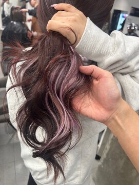 キング(K!ng) 縮毛矯正髪質改善ハイライトレイヤーカット楠葉美容室エクステ