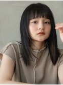 デザインカラー/レイヤーカット/ウェットヘア/オリーブベージュ