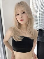 ランテルディ 渋谷(LANTERDIT)&nbsp;【LANTERDIT】ホワイトブロンド/レイヤー/ぱっつん前髪/韓国