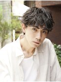 ツイストスパイラルパーマ波巻きパイラルメンズパーマ刈り上げ