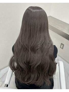 暗髪/グレージュ／透明感カラー/髪質改善/縮毛矯正
