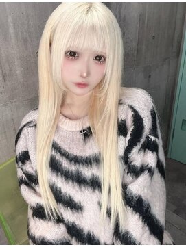 インク 渋谷(INK.) ミルクティーブロンドニュアンスウルフワンホンレイヤー渋谷