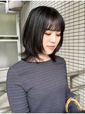 20代30代40代 ミディアムレイヤー/黒髪/くびれミディアム