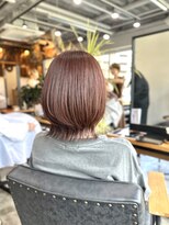 バトー バイ トリコ 船橋北口店(BATEAU by tricot)&nbsp;レイヤーボブ×ラズベリーブラウン