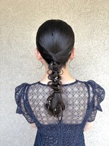 フェリーチェ 六本木店(Felice)&nbsp;編みおろし タイトヘア 金箔 参列ヘア お呼ばれヘア