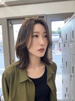 ルリアン 元住吉店(Le'lien)&nbsp;顔周り/レイヤーカット/オリーブブラウン/武蔵小杉駅/元住吉駅