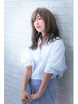 ヘアーアートシフォン 池袋西口店(Hair art chiffon)&nbsp;厚めバングクラシカルワンレンボルドーセンターパート斜めバング