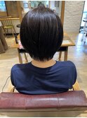 大人ボブ 簡単 ショートカット アッシュ 楽 ローライト 登戸