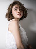 オンブレフォギーベージュアシンメトリーボブv川口20代30代40代