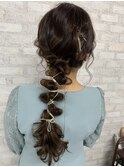 結婚式/お呼ばれ/二次会に！ゆるふわ革ひもリボンアレンジ☆