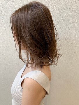 モルニ(MORNI) ショコラブラウン_マロンベージュ Aラインボブ かきあげ