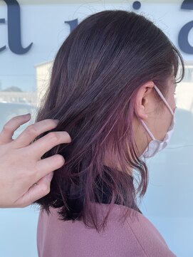 ルシール バイ アリア(Lucir by aria) ピンクブラウン×インナーピンクカラー♪