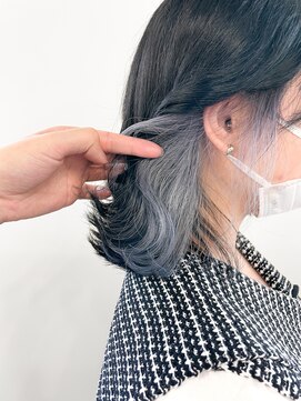 オル(Olu) 【MASAYA】ケアブリーチで作るホワイトグレーカラー