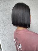 【高橋ヒロシ】髪質改善ナチュラル縮毛矯正ボブ ペールベージュ