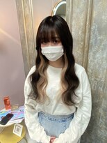 ガルボヘアー 名古屋栄店(garbo hair)&nbsp;#名古屋#栄#プルエクステ#インナーカラー#ベージュ#ハイトーン