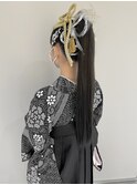 卒業式×ヘアセット×袴×ポニーテール