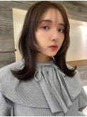 シースルーバング顔周りカット姫カットくびれヘア【肥田亜沙美】