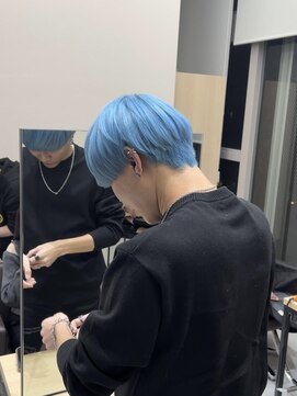 ユウル 横浜(juhl.) ケアブリーチ/ダブルカラー/水色カラー/ニュアンスカラー/メンズ