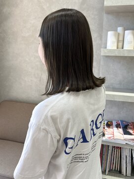 シベル(sibell) ボブ/ロブ/切りっぱなし/オリーブ/カーキ/透明感/縮毛矯正