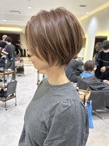 30代/40代/50代/前下がりショートボブ×透明感カラー【NAYUMI】