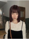 顔まわりレイヤーミディアム×髪質改善ストレート