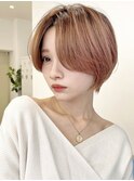 【Say.福岡】大人ショート×ピンクベージュ×くびれ×前髪なし