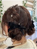 ツインお団子ヘア【品川/ヘアセット】