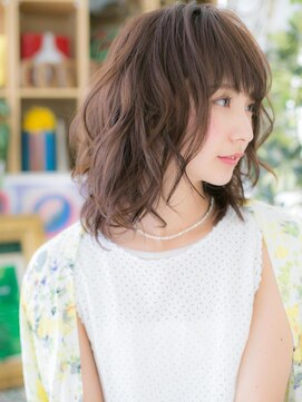 カバーヘア ブリス 大宮西口(COVER HAIR bliss) 大人可愛い斜めバング小顔ニュアンスパーマc6大宮20代30代40代