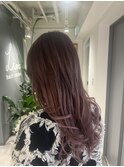 ピンクベージュグラデーションカラー