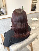 レンジヘアー(lange hair)&nbsp;ボルドーレッド【鈴鹿/ストレート/ブリーチなしダブルカラー】