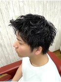 シャドウパーマ/スパイキーショート/メンズ/バーバー