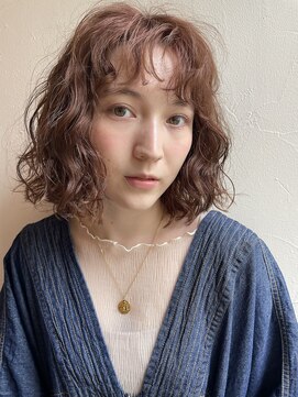 エンス 銀座(Ence) ココアブラウン/ミディアムレイヤー/オリーブグリーン/小顔/銀座